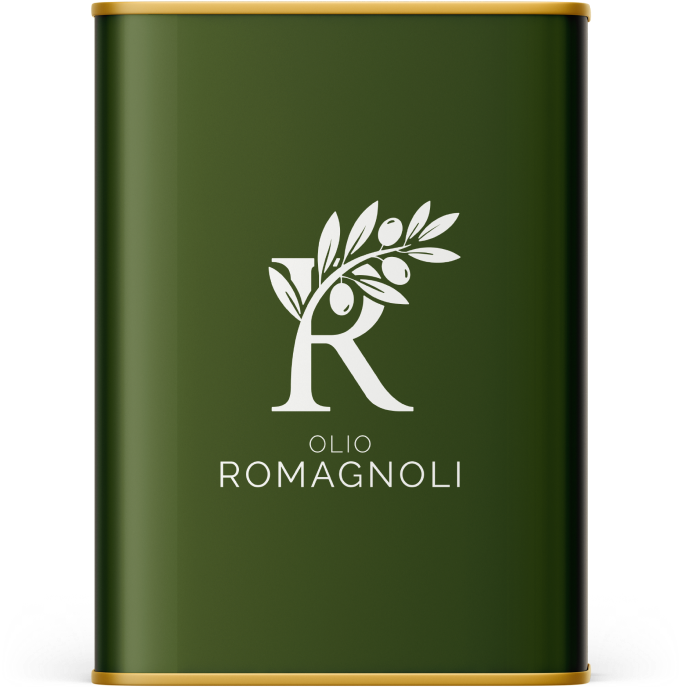 Lattina di Olio Extra Vergine di Oliva Romagnoli — olio extravergine abruzzese in lattina