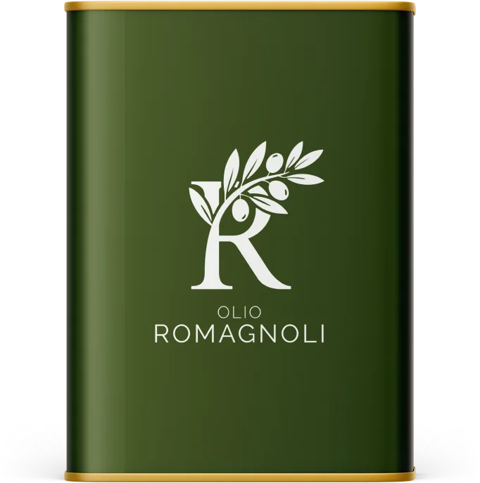 Lattina di Olio Extra Vergine di Oliva Romagnoli — olio extravergine abruzzese in lattina